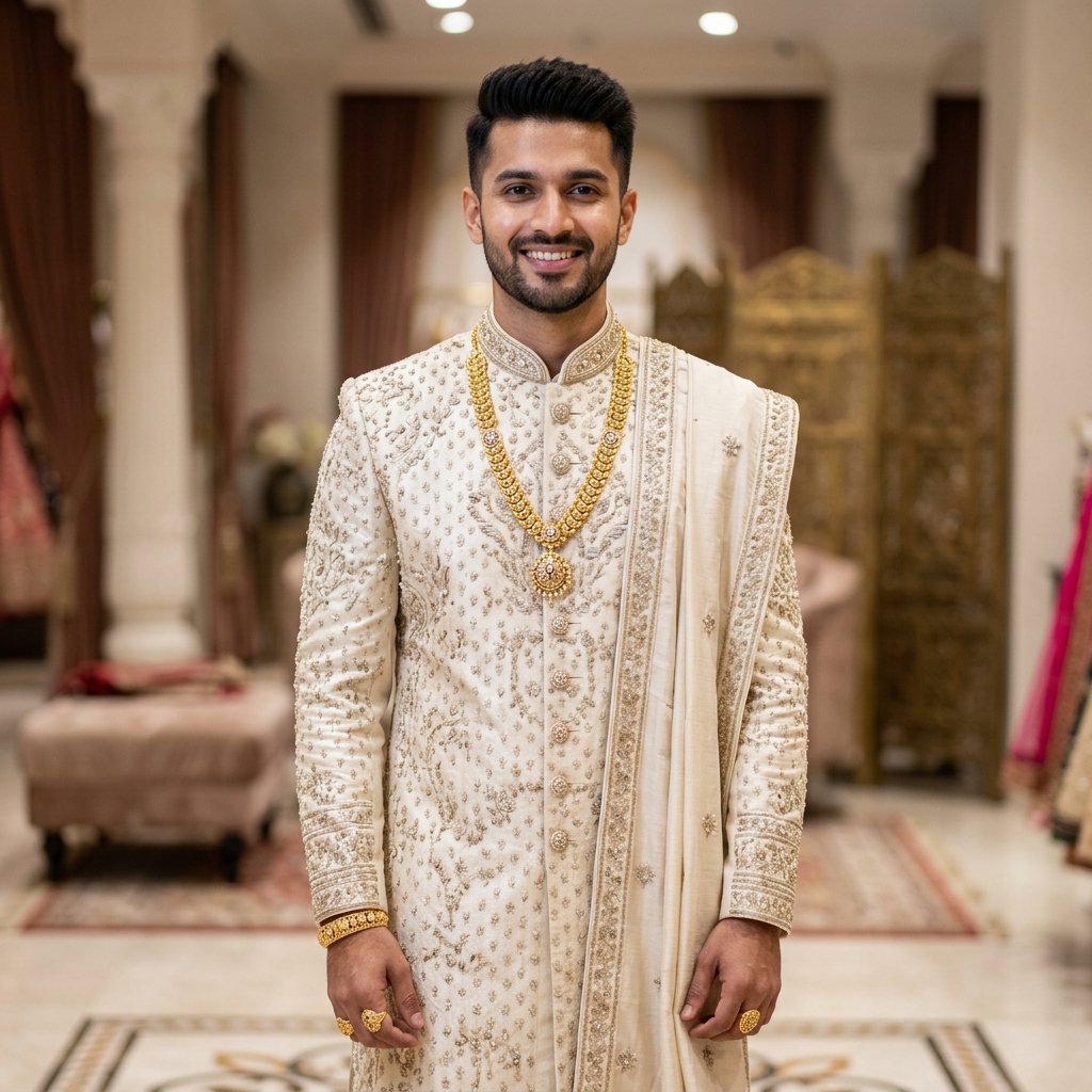 Classic Groom Chain & Ring Set